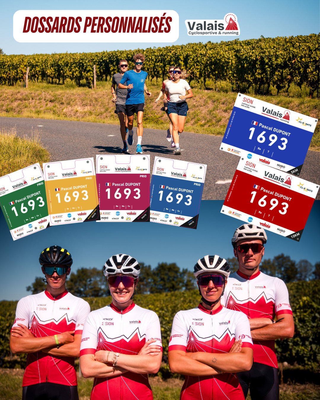 🧷 Vous voulez votre Prénom / Nom sur votre dossard ? Inscrivez vous avant ce soir !
(Oui, Pascal Dupont est en grande forme 😅)

𝐈𝐧𝐟𝐨𝐫𝐦𝐚𝐭𝐢𝐨𝐧𝐬 & 𝐢𝐧𝐬𝐜𝐫𝐢𝐩𝐭𝐢𝐨𝐧𝐬 ⤵️
✍️ https://cyclosportive-valais.ch

#CyclosportiveValais #Valais2026 #Cyclosportive #Cyclisme #Running #CourseÀPied #Sion #Valais #Suisse #Granfondo #RideInSwitzerland #RunningSuisse #RunInSion #RunValais #EKOI #SMH #CLSO