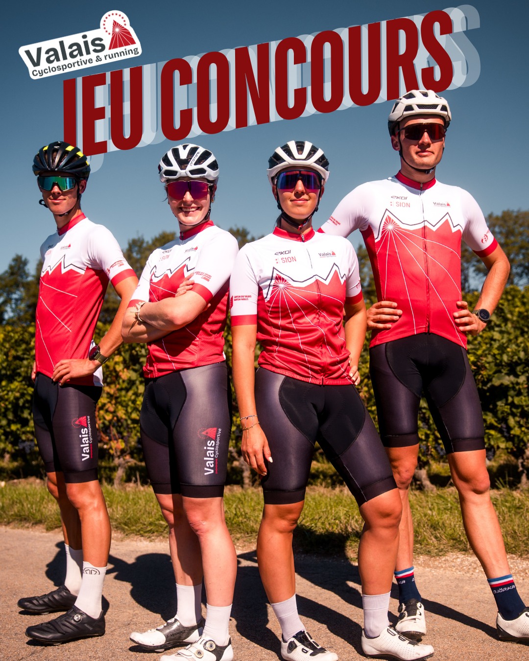🚨 JEU CONCOURS FLASH !

Envie de prendre le départ avec nous ? 🎉

🎁 2 dossards sont à gagner !

👉 Pour participer :
✅ Suivez notre compte.
❤️ Aimez cette publication.
💬 Identifiez 1 ou 2 amis en commentaire avec qui vous aimeriez vivre cette aventure.

📅 Début du concours : samedi à 8h00
🎲 Tirage au sort : dimanche à 19h00

💥 Déjà inscrit(e) ? Aucun souci ! Si le gagnant ou la gagnante possède déjà son dossard, nous le rembourserons intégralement.

Bonne chance à toutes et à tous ! 🍀

𝐈𝐧𝐟𝐨𝐫𝐦𝐚𝐭𝐢𝐨𝐧𝐬 & 𝐢𝐧𝐬𝐜𝐫𝐢𝐩𝐭𝐢𝐨𝐧𝐬 ⤵️
✍️ https://cyclosportive-valais.ch

#CyclosportiveValais #Valais2026 #Cyclosportive #Cyclisme #Running #CourseÀPied #Sion #Valais #Suisse #Granfondo #RideInSwitzerland #RunningSuisse #RunInSion #RunValais #EKOI #SMH #CLSO