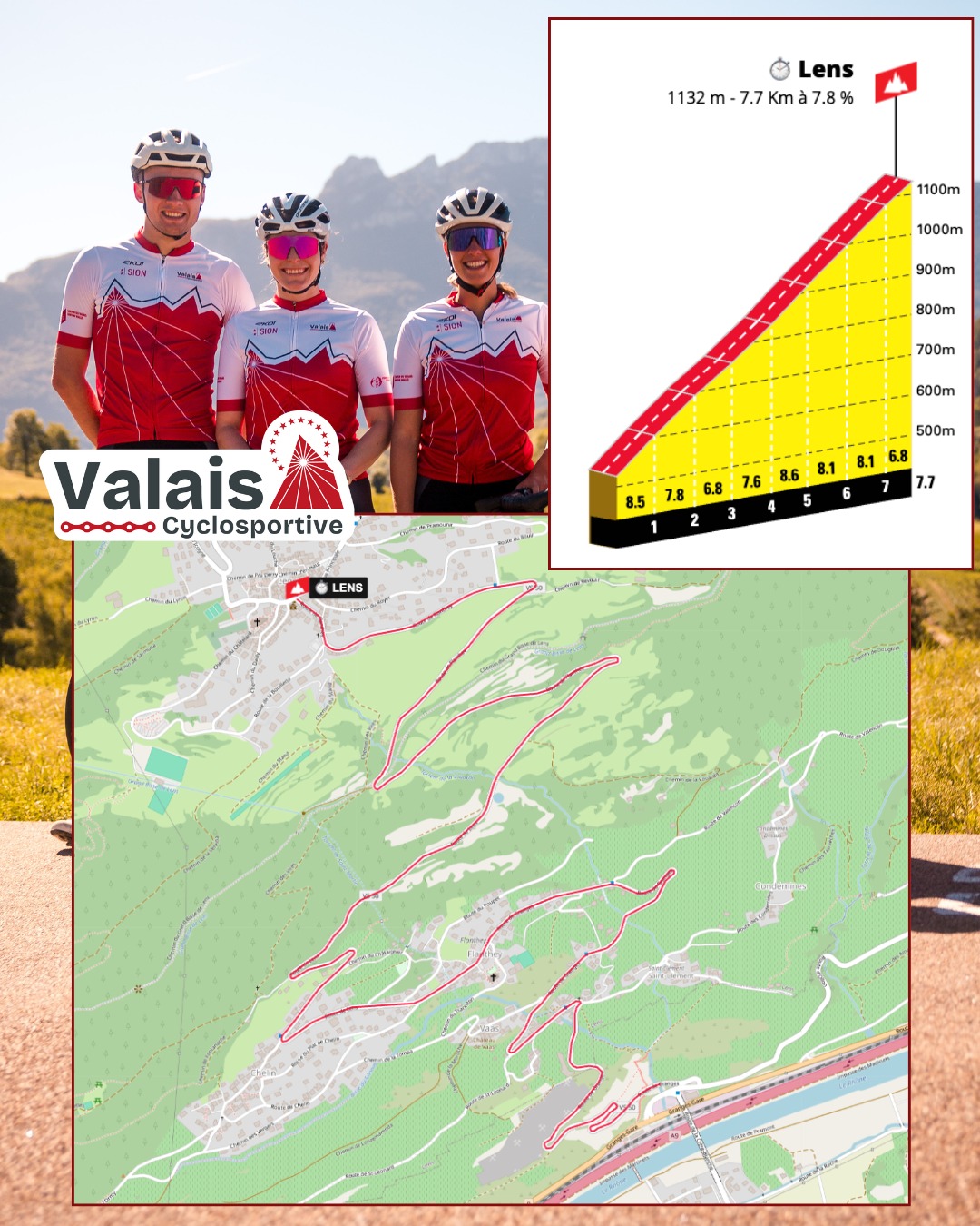 ⛰ Les 3 principales montées du parcours 👊🔥

𝐈𝐧𝐟𝐨𝐫𝐦𝐚𝐭𝐢𝐨𝐧𝐬 & 𝐢𝐧𝐬𝐜𝐫𝐢𝐩𝐭𝐢𝐨𝐧𝐬 ⤵️
✍️ https://cyclosportive-valais.ch

#CyclosportiveValais #Valais2026 #Cyclosportive #Cyclisme #Running #CourseÀPied #Sion #Valais #Suisse #Granfondo #RideInSwitzerland #RunningSuisse #RunInSion #RunValais #EKOI #SMH #CLSO
